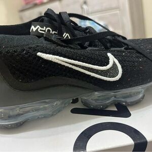 Nike Black Knit Sneakers with White Swoosh